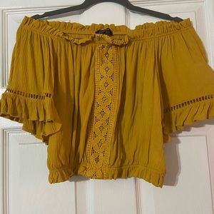 Fashion nova mustard crop top